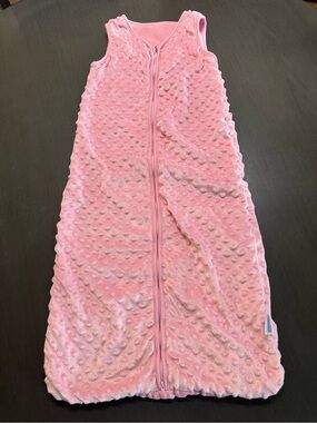 Plush Pink Toddler Sleep Sack with Front Zip